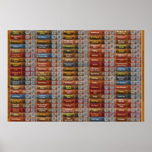 Portierbares QR Code-Bücherregal Posterdrucke