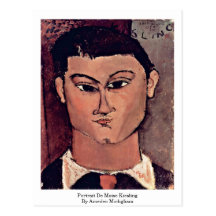 Portrait De Moise Kiesling durch Amedeo Modigliani Postkarten