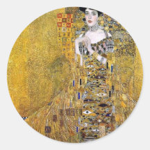 Porträt Adele Bloch-Bauers durch Gustav Klimt Runde Aufkleber