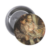 Porträt der Kinder, Renoir Vintager Impressionismu Anstecknadelbuttons