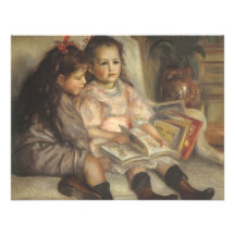 Porträt der Kinder, Renoir Vintager Impressionismu Ankündigungskarten