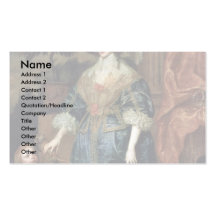 Porträt der Königin Henrietta Maria mit Sir Jeffre Visitenkarte