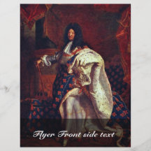 Porträt des französischen Königs Louis Xiv durch R Bedruckte Flyer