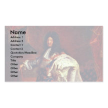 Porträt des französischen Königs Louis Xiv durch R Visitenkarten Vorlage