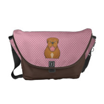 Porträt Dogue de Bordeaux Cartoon Kurier Taschen