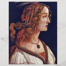 Porträt einer jungen Frau (Simonetta Vespuci?) Flyerdesign