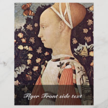 Porträt einer Prinzessin Ginevra D'Este By Pisanel Individuelle Flyer