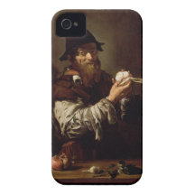 Porträt eines alten Mannes mit einer Zwiebel (Öl a iPhone 4 Case-Mate Hüllen