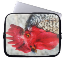 Porträt eines Hahns Laptop Sleeve Schutzhüllen
