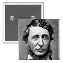 Porträt-Fotografie von Henry David Thoreau Buttons
