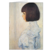 Porträt Gustav Klimt von Helene Klimt Grußkarte