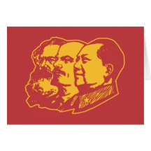 Porträt Marx Lenin Mao Grußkarten