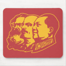 Porträt Marx Lenin Mao Mauspad