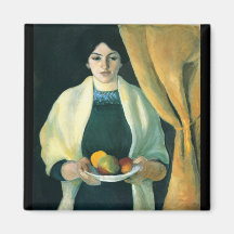 Porträt mit Äpfeln durch Macke Magnete