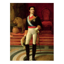 Porträt von Alfonso XII 1876 Postkarte