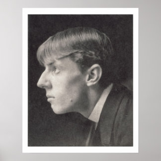 Porträt von Aubrey Beardsley (1872-98) durch Frede Poster