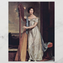 Porträt von Eliza Ridgely (die Dame With The Harp) Flyerdesign