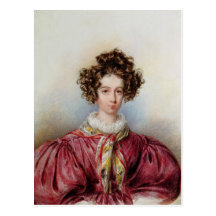 Porträt von George Sand 1830 Postkarte