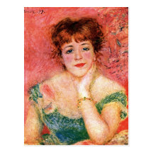 Porträt von Jeanne Samary durch Pierre Renoir Postkarten