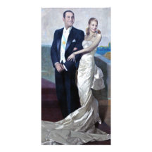 Porträt von Juan Domingo Perón und von Eva Duarte Foto Grußkarte