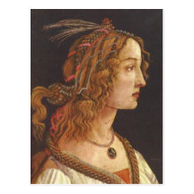 Porträt von junger Simonetta Vespucci Postkarten