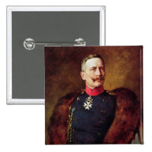 Porträt von Kaiser Wilhelm Ii Anstecknadelbuttons
