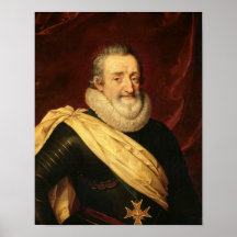 Porträt von König Henri-IV von Frankreich Plakatdruck