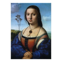 Porträt von Maddalena Doni durch RAPHAEL oder Raff Individuelle Ankündigskarten