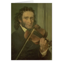 Porträt von Niccolo Paganini Grußkarten