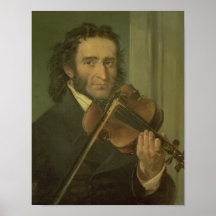 Porträt von Niccolo Paganini Posterdruck