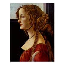 Porträt von Simonetta Vespucci durch Botticelli Postkarte