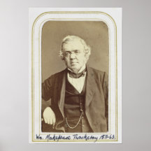 Porträt von William Makepeace Thackeray (1811-63) Plakat