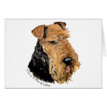 Porträt Walisers Terrier Karte