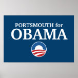 PORTSMOUTH für Obama-Gewohnheit Ihre Stadt persona Posterdruck