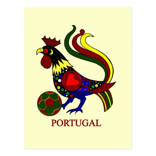Portugal barcelos "galo" Jogador de Futebol Postkarten