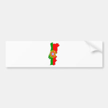 Portugal-Flaggen-Karte Größengleich Auto Sticker