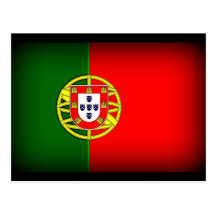 Portugal-Flaggen-Schwarz-Rand Postkarte