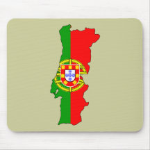 Portugal-Flaggenkarte Mauspads
