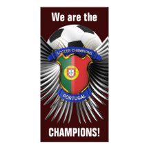 Portugal Soccer Champions Personalized Photo Card