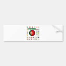 Portugal-T-Shirt D7 Auto Aufkleber