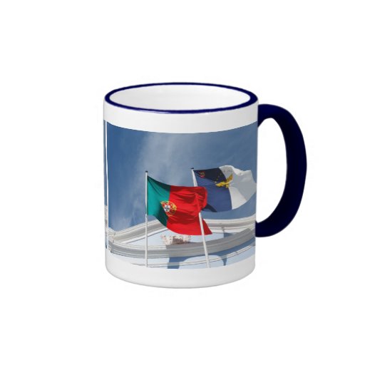 Portugal- und Azoren-Flaggen Kaffeehaferl