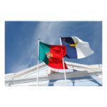 Portugal- und Azoren-Flaggen Photodruck