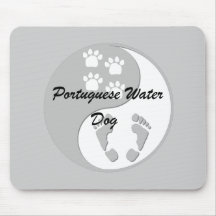 portugiesischer Wasser-Hund yin Yang Mauspad