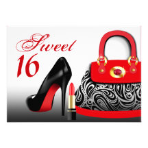 Posh Geldbeutel, hoher Heels und Lippenstift 16. G Individuelle Ankündigungen