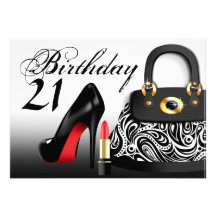 Posh Geldbeutel, hoher Heels und Lippenstift-21. G Einladung
