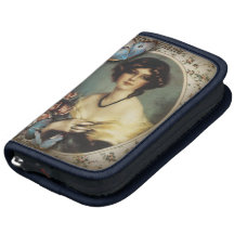 Posh Vintage Schmetterlings-Paris-Dame Fashion Folio Planer