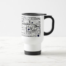 Positiv fasst Typografie ab Kaffeetassen