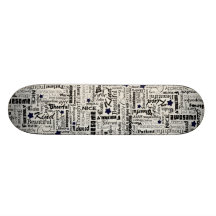 Positiv fasst Typografie ab Personalisiertes Skateboarddeck