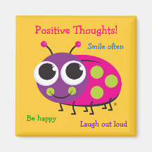 Positive Gedanken - niedlicher Marienkäfer-Magnet Kühlschrankmagnet