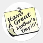 Post-It der Mutter Tages Runde Sticker